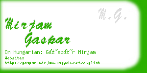 mirjam gaspar business card